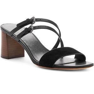 Botkier Dune Suede & Leather Block Heel Slide Sandals